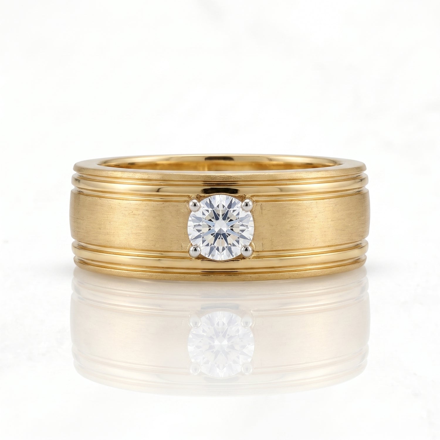 Men’s North Star Signet Lab Grown Diamond Ring