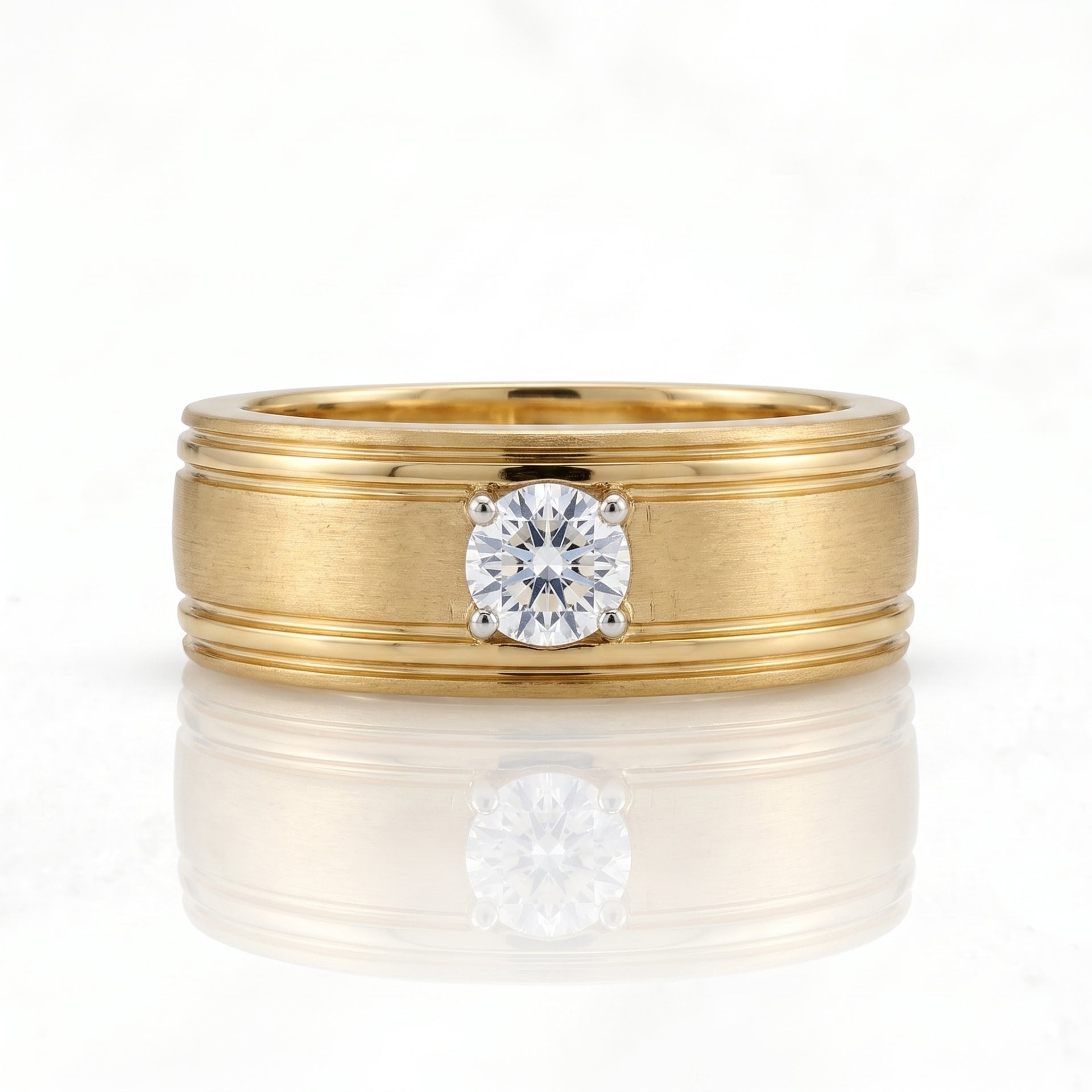 Men’s North Star Signet Lab Grown Diamond Ring