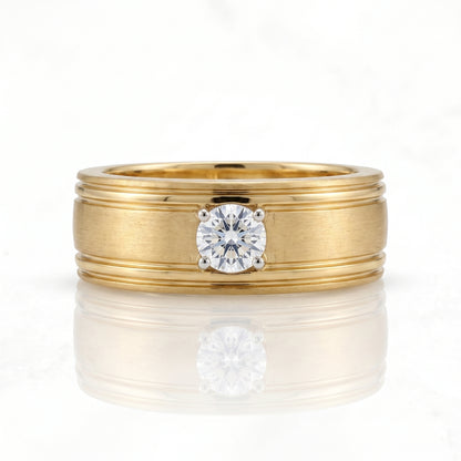 Men’s North Star Signet Lab Grown Diamond Ring