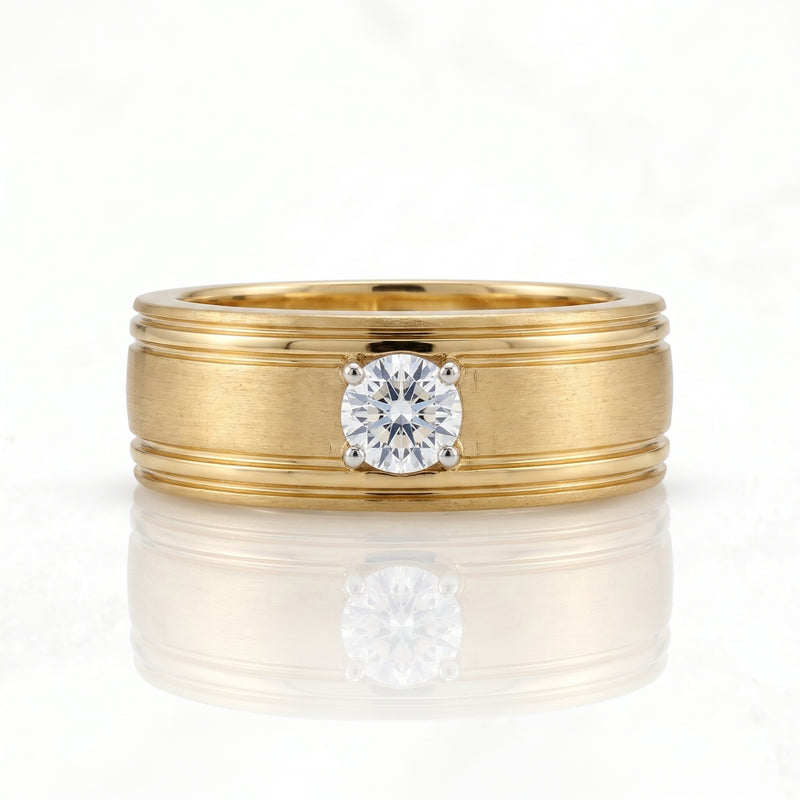 Men’s North Star Signet Lab Grown Diamond Ring