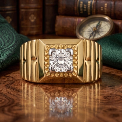Men’s Meridian Pillar Lab Grown Diamond Ring