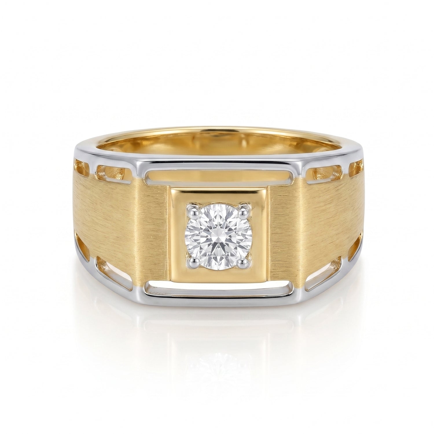 Men’s Skyline Signet Lab Grown Diamond Ring