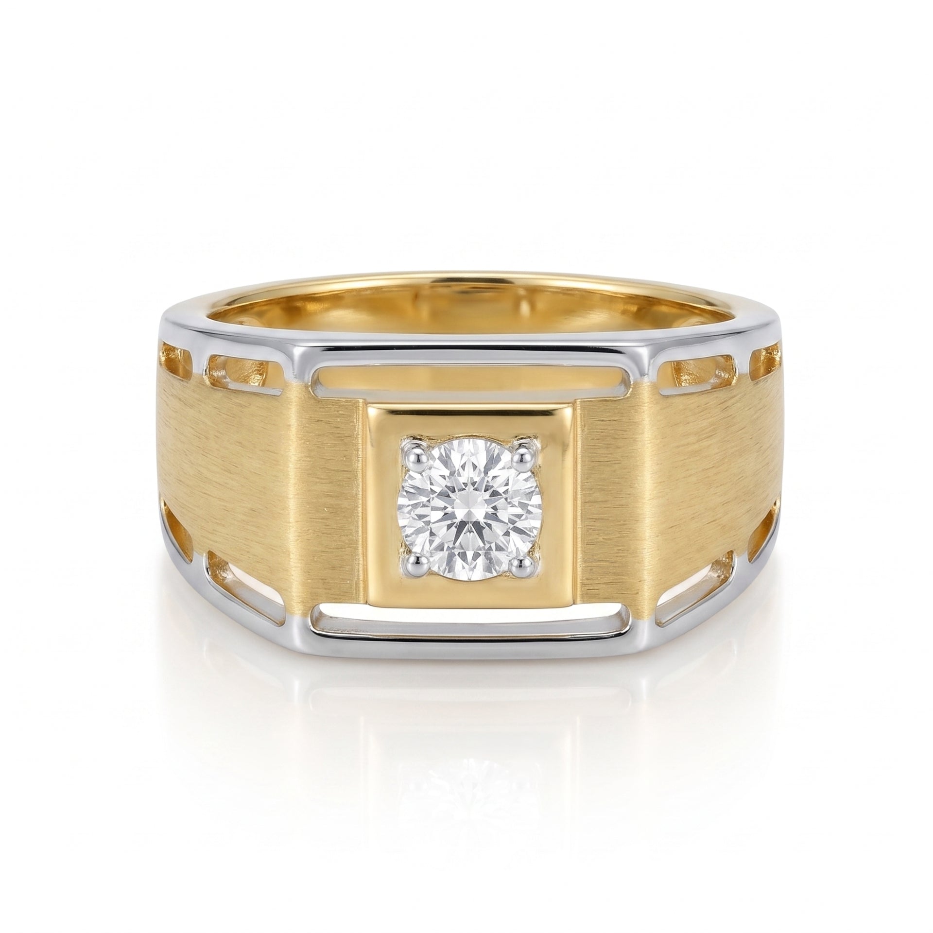 Men’s Skyline Signet Lab Grown Diamond Ring