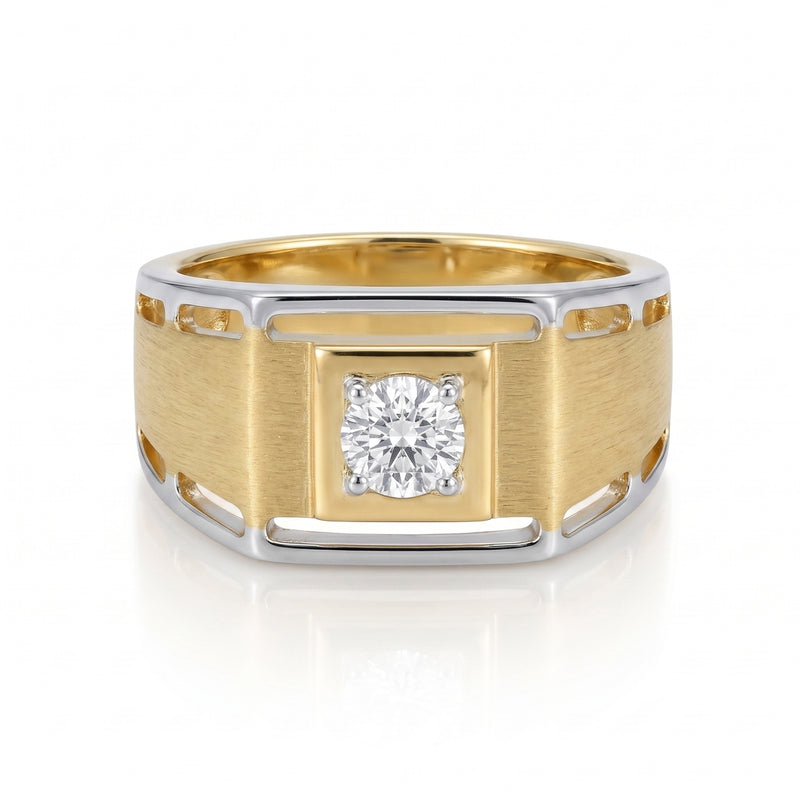 Men’s Skyline Signet Lab Grown Diamond Ring