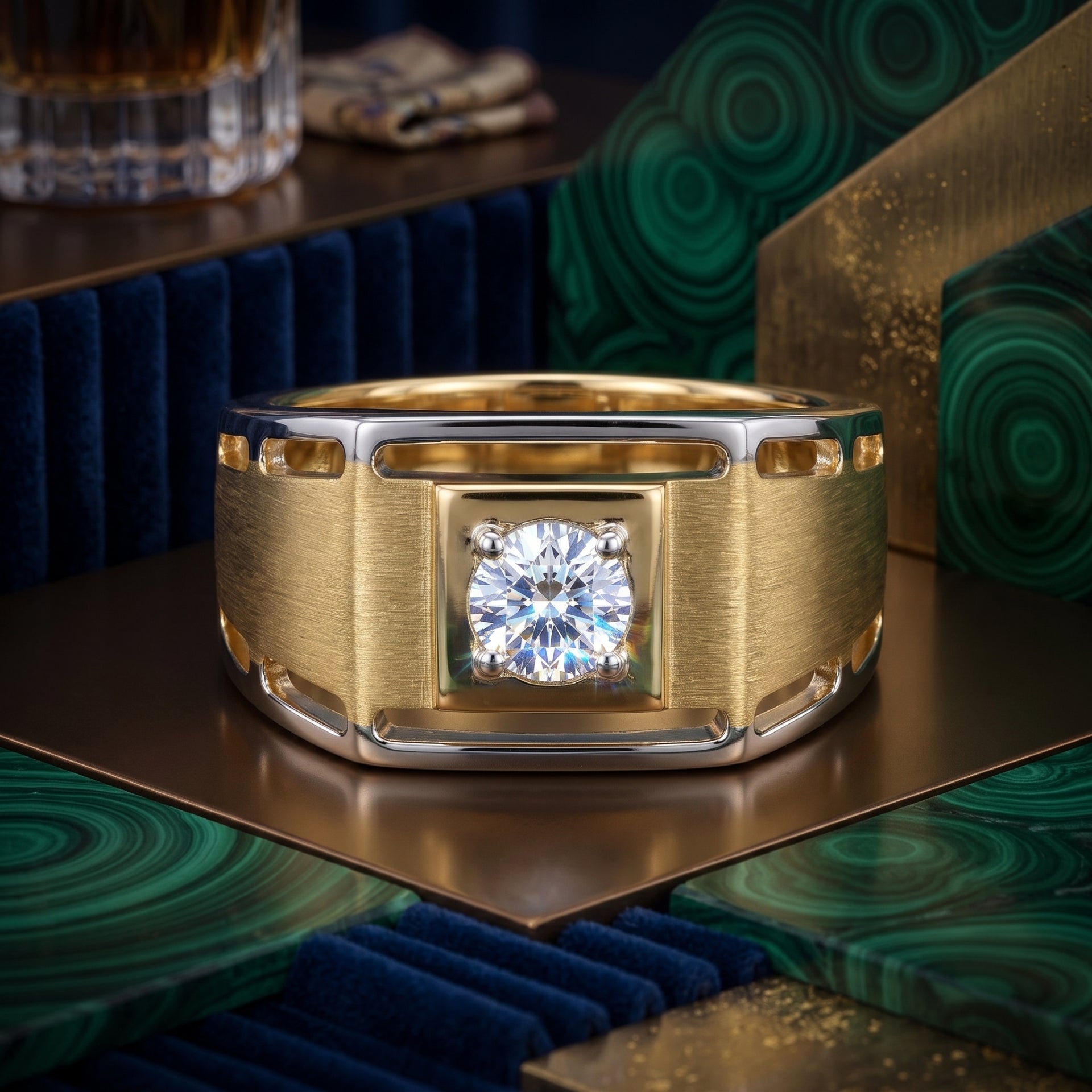 Men’s Skyline Signet Lab Grown Diamond Ring