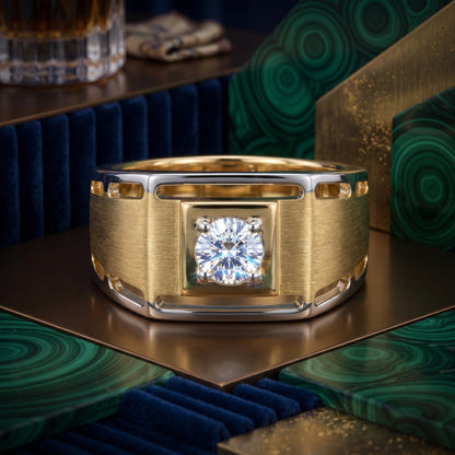 Men’s Skyline Signet Lab Grown Diamond Ring