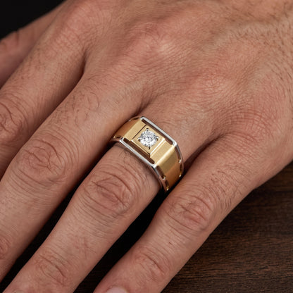 Men’s Skyline Signet Lab Grown Diamond Ring