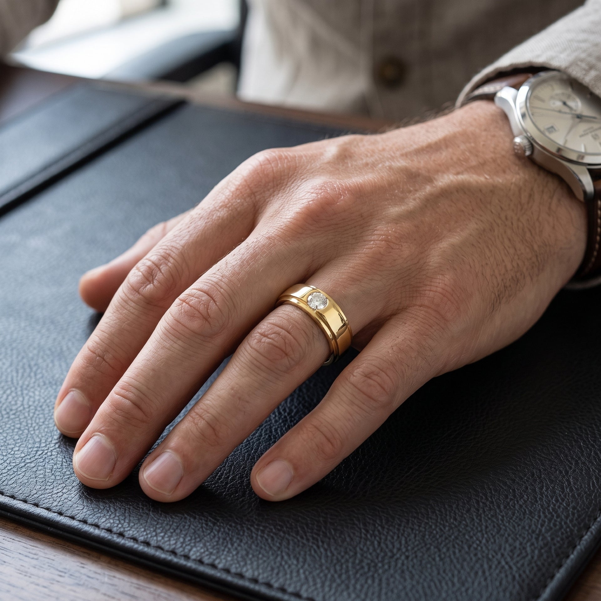 Essential Men’s Lab Grown Diamond Ring