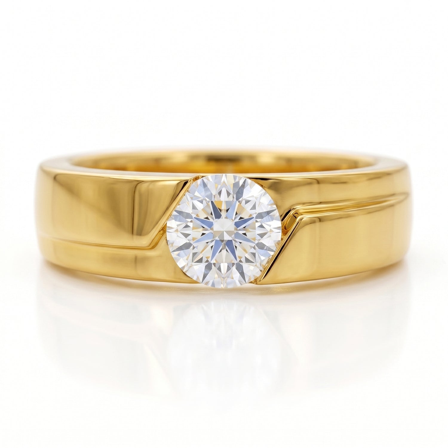 Men’s Linear Command Lab Grown Diamond Ring
