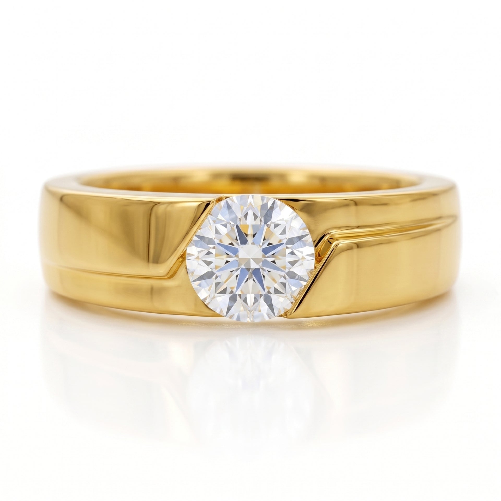 Men’s Linear Command Lab Grown Diamond Ring