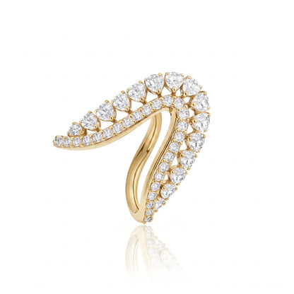 Fern Frond Lab Grown Diamond Ring