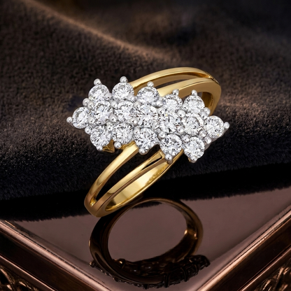 Helical Cluster Lab Grown Diamond Ring