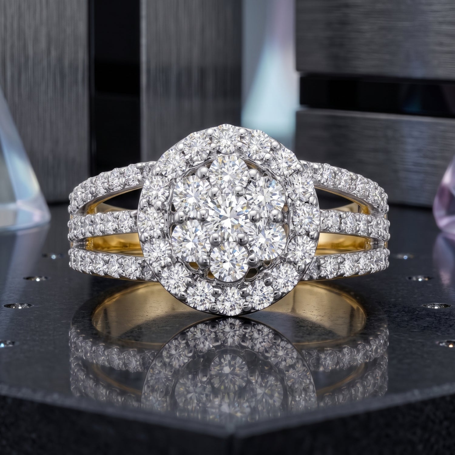 Opaline Festival Halo Lab Grown Diamond Ring