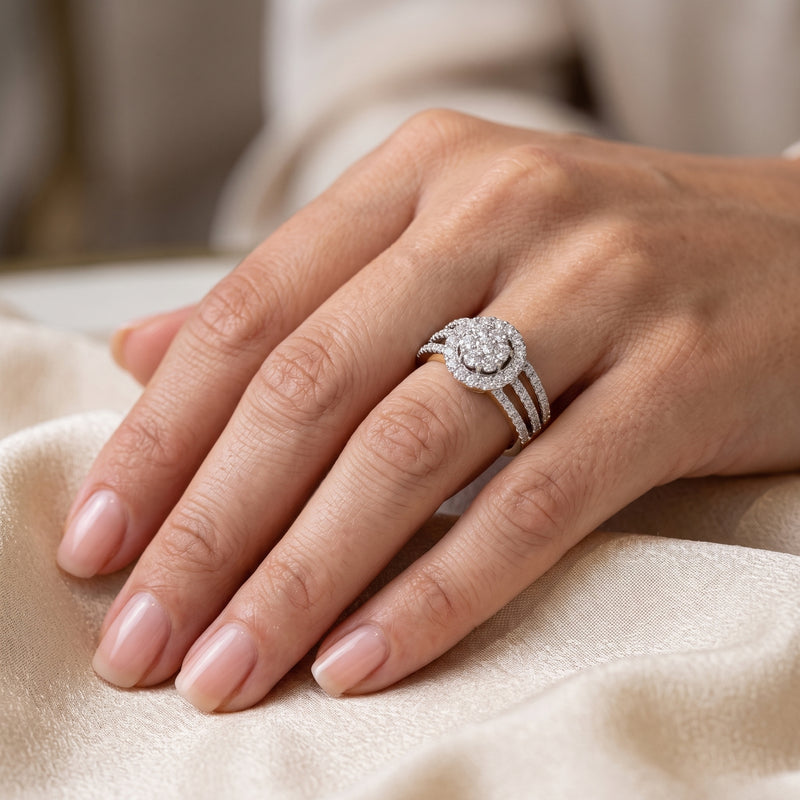 Opaline Festival Halo Lab Grown Diamond Ring