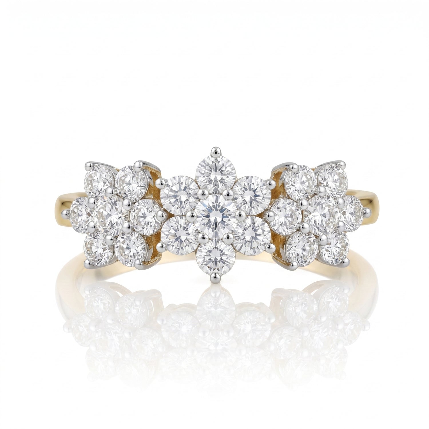 Sunlit Daisy Duo Lab Grown Diamond Ring
