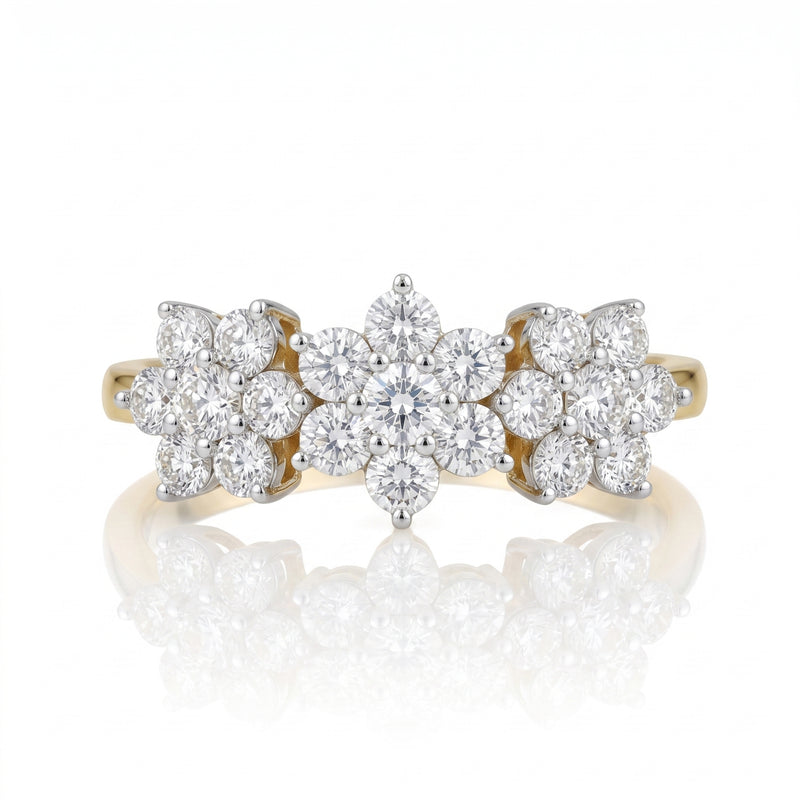 Sunlit Daisy Duo Lab Grown Diamond Ring