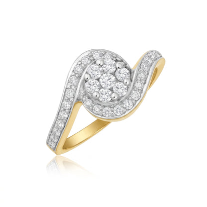 Spiral Dawn Sparkle Lab Grown Diamond Ring