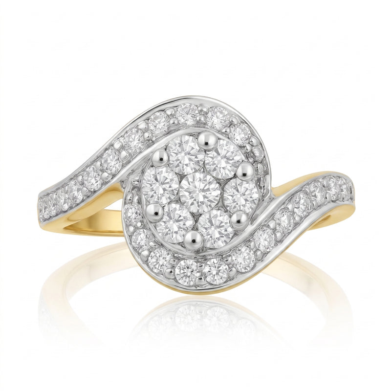Spiral Dawn Sparkle Lab Grown Diamond Ring