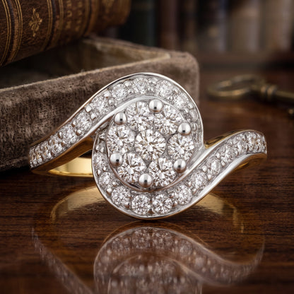 Spiral Dawn Sparkle Lab Grown Diamond Ring