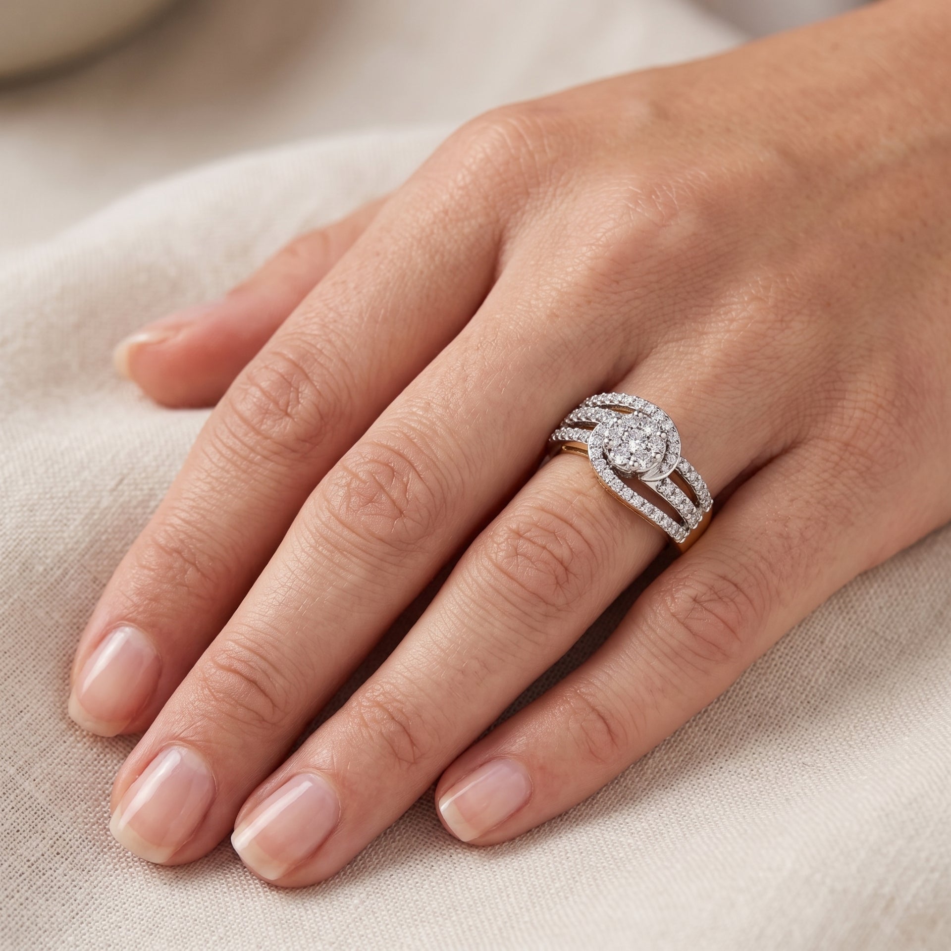 Twinkling Trails Lab Grown Diamond Ring