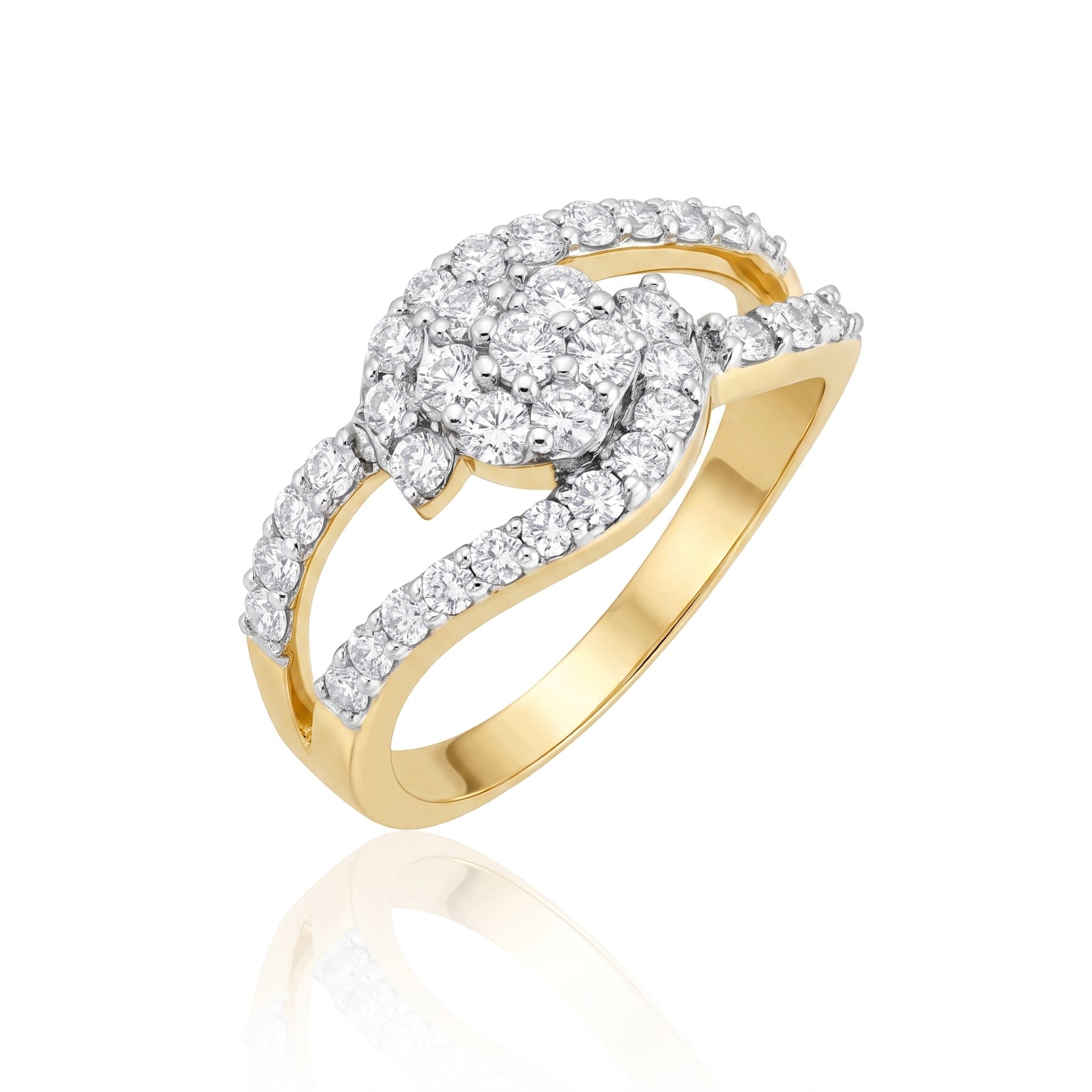 Twirling Blossom Sparkle Lab Grown Diamond Ring