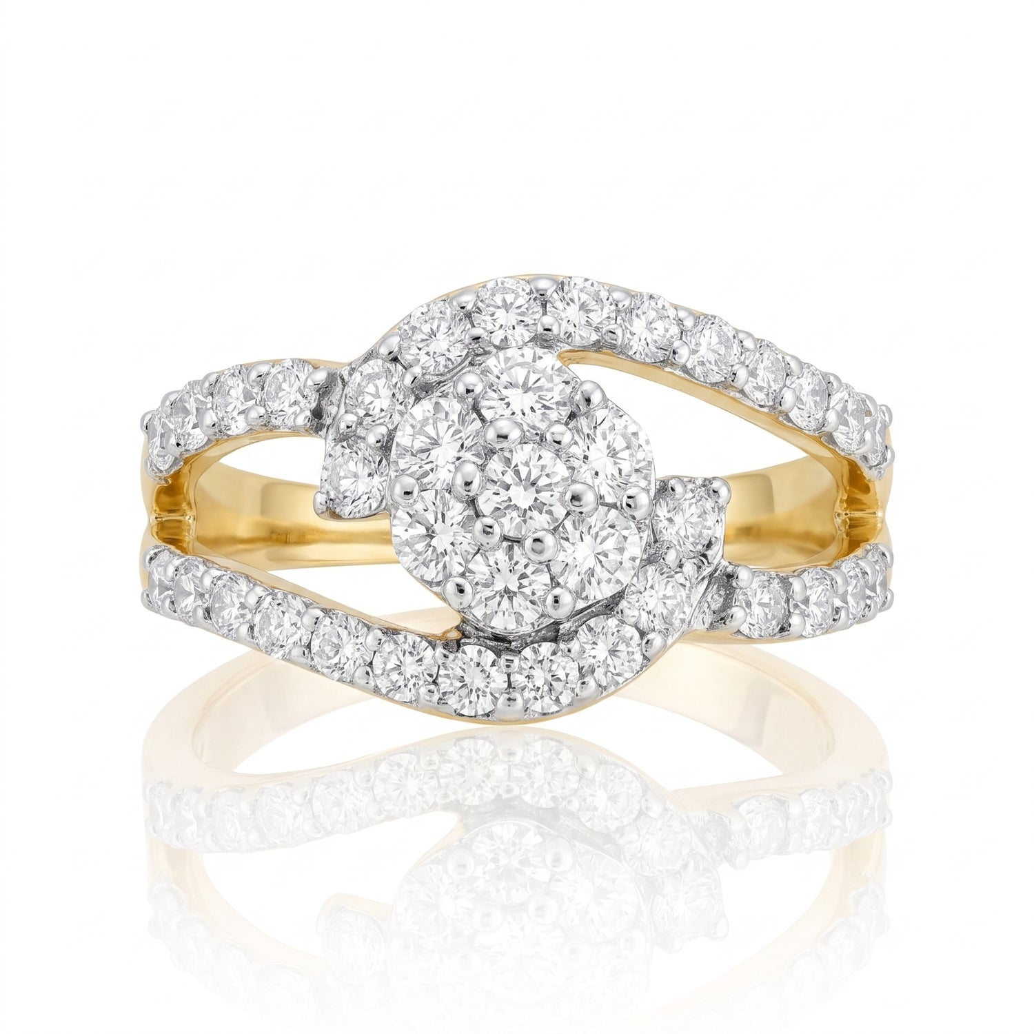Twirling Blossom Sparkle Lab Grown Diamond Ring