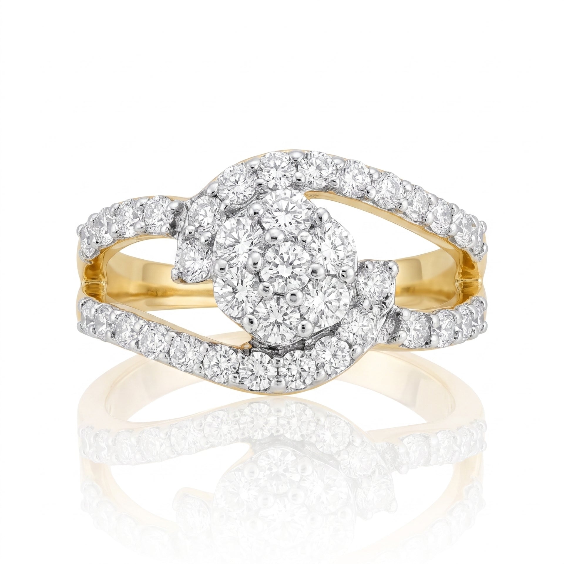 Twirling Blossom Sparkle Lab Grown Diamond Ring
