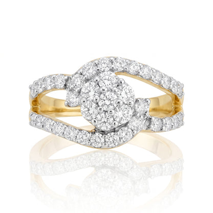 Twirling Blossom Sparkle Lab Grown Diamond Ring