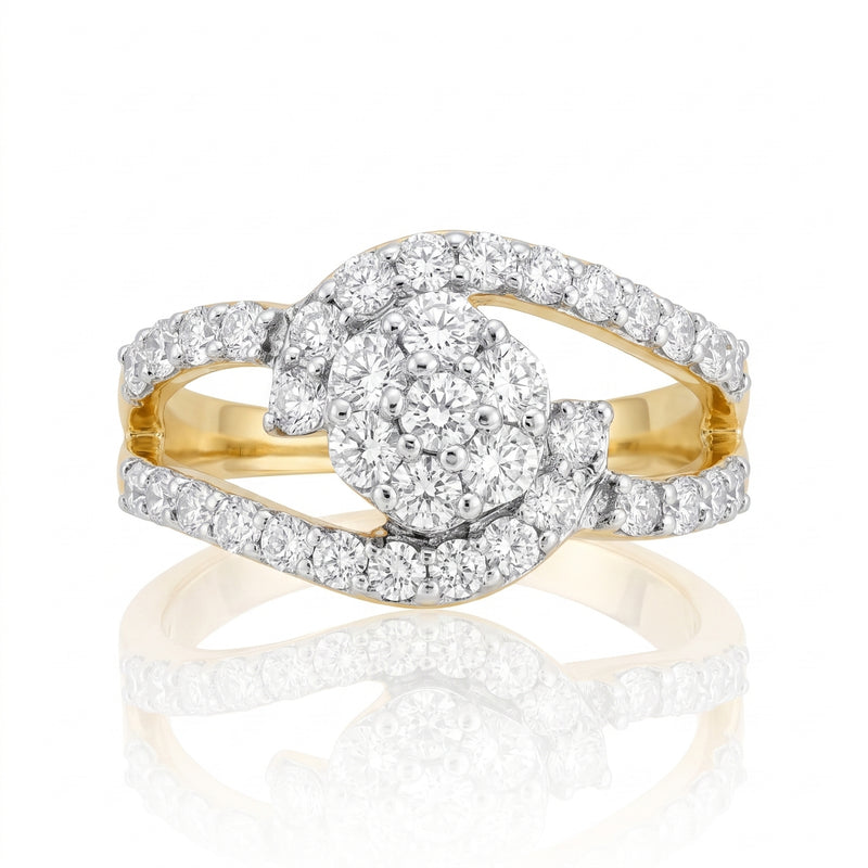 Twirling Blossom Sparkle Lab Grown Diamond Ring