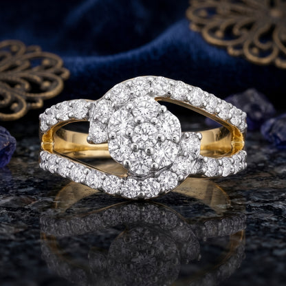 Twirling Blossom Sparkle Lab Grown Diamond Ring