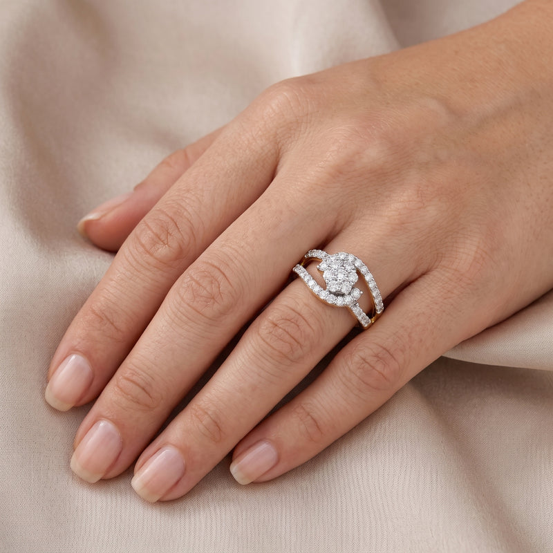 Twirling Blossom Sparkle Lab Grown Diamond Ring
