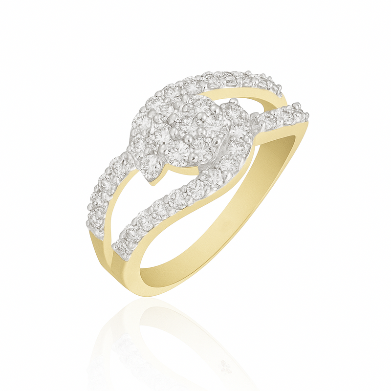 Twirling Blossom Sparkle Lab Grown Diamond Ring