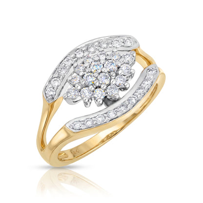 Luminous Petal Wrap Lab Grown Diamond Ring
