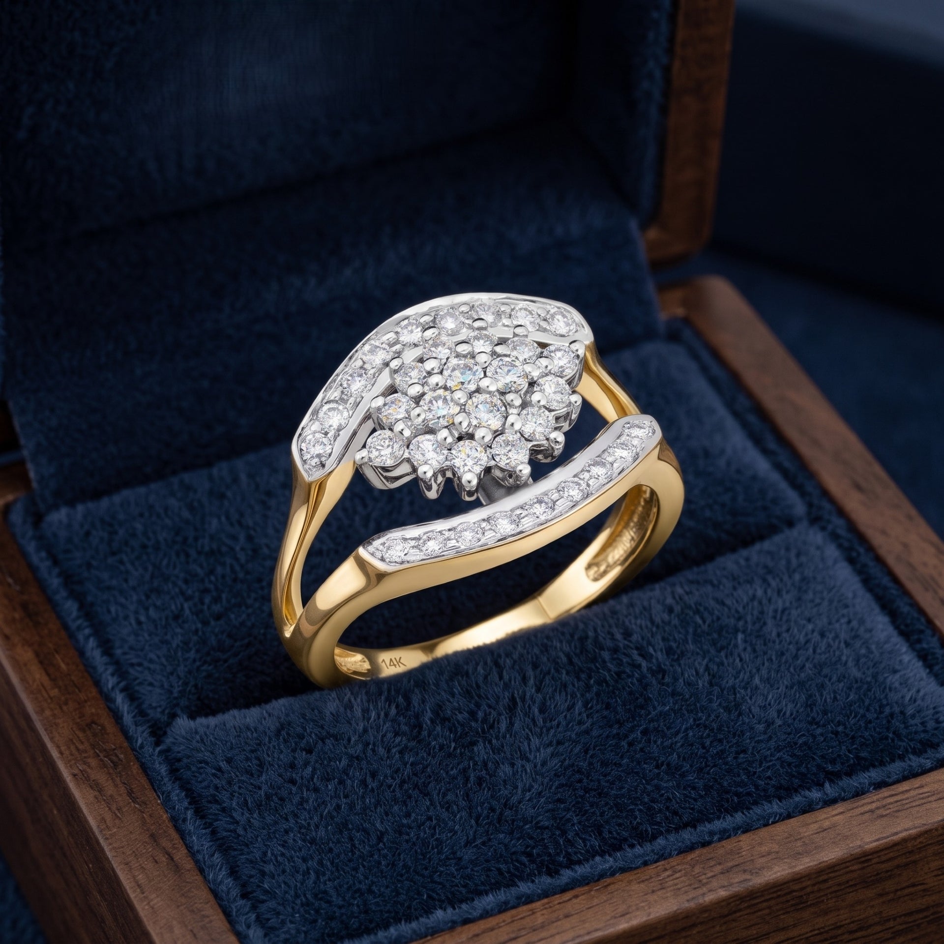 Luminous Petal Wrap Lab Grown Diamond Ring