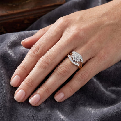 Luminous Petal Wrap Lab Grown Diamond Ring