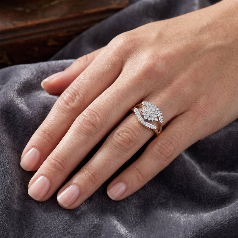 Luminous Petal Wrap Lab Grown Diamond Ring