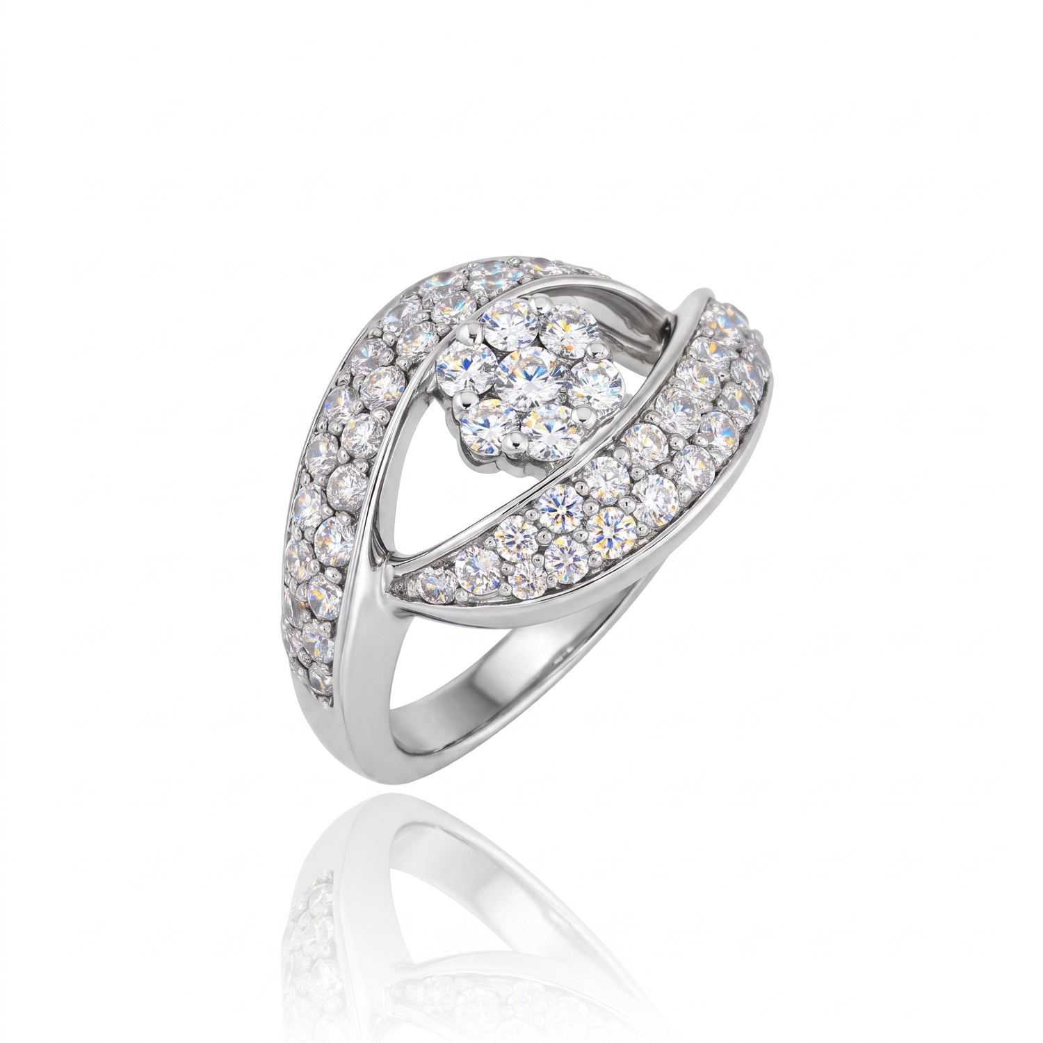 Infinity Sweep Sparkle Lab Grown Diamond Ring