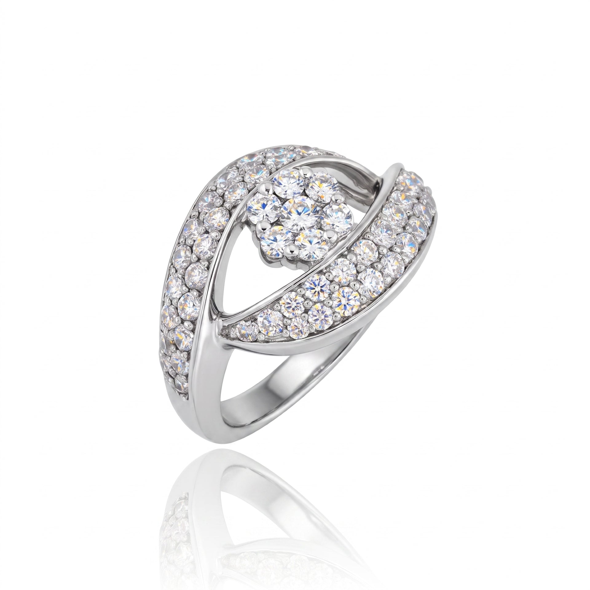 Infinity Sweep Sparkle Lab Grown Diamond Ring