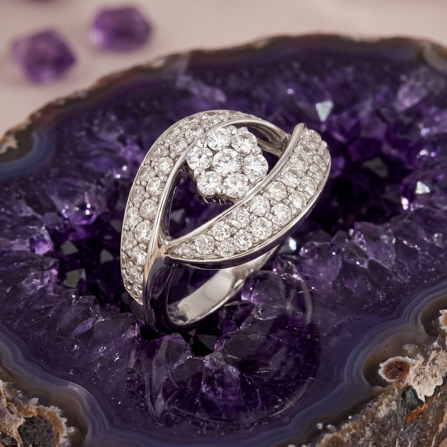 Infinity Sweep Sparkle Lab Grown Diamond Ring