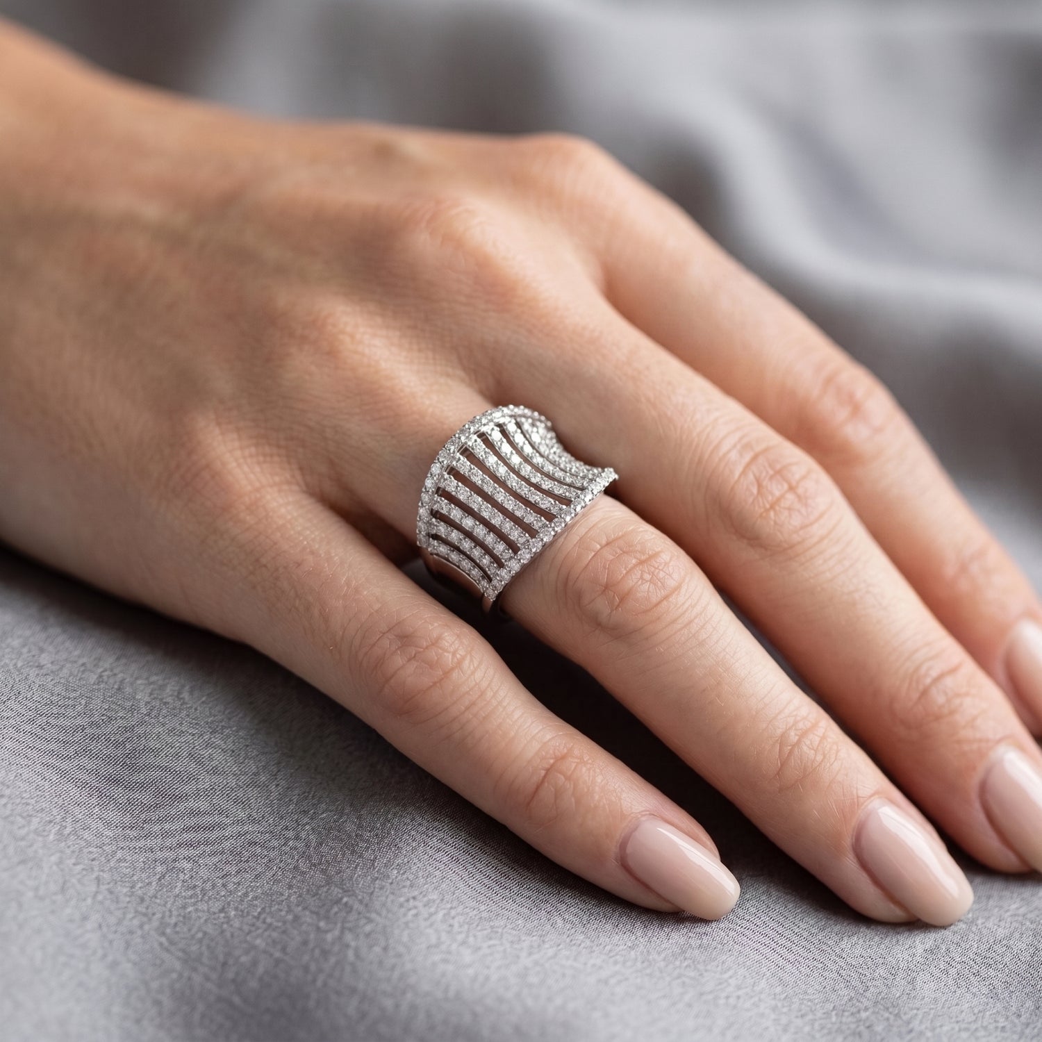 Radiance Wave Lab Grown Diamond Ring