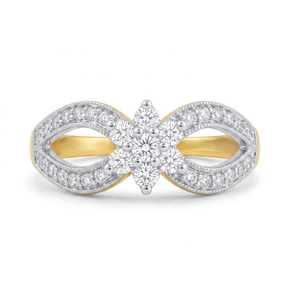 Regal Loop Cluster Lab Grown Diamond Ring