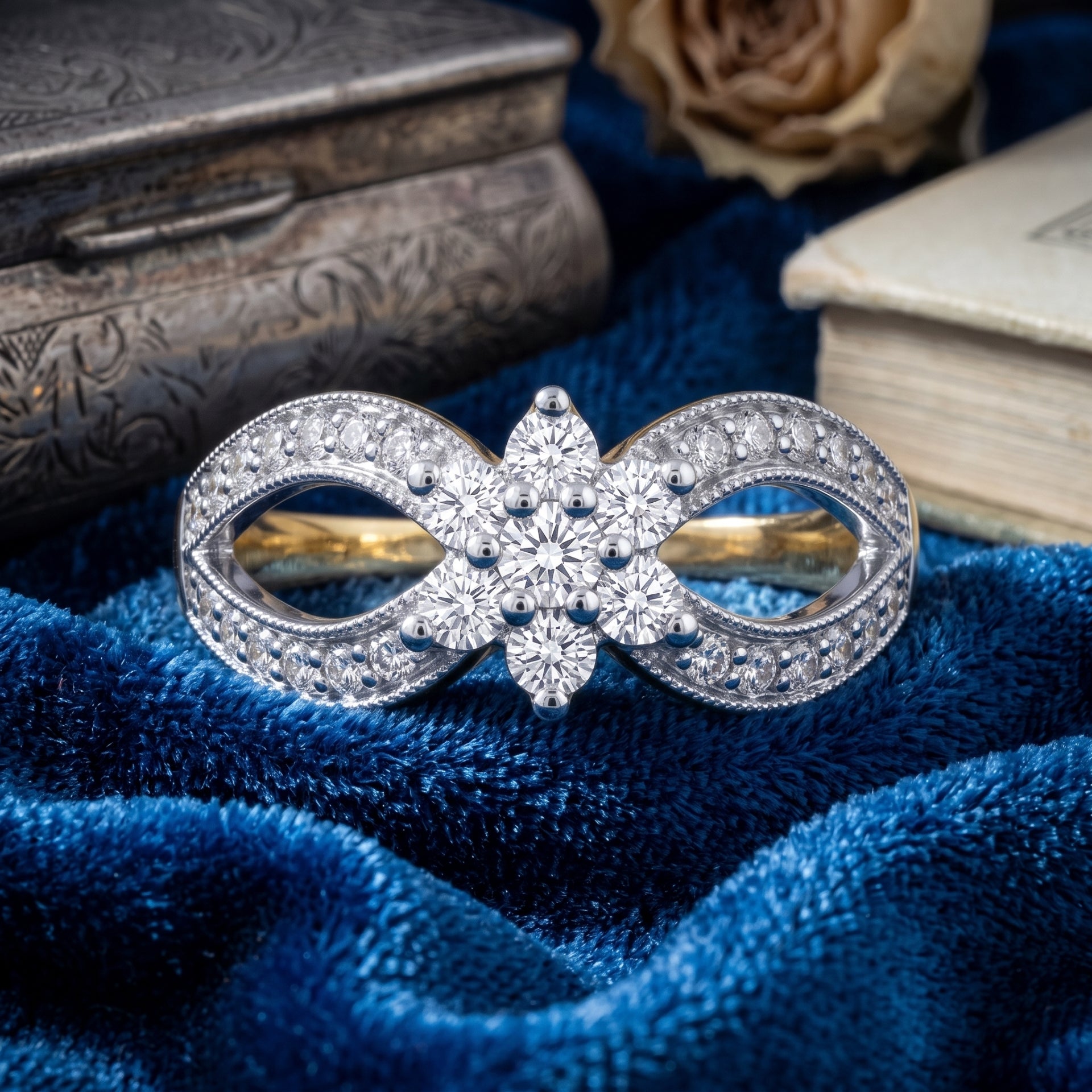 Regal Loop Cluster Lab Grown Diamond Ring