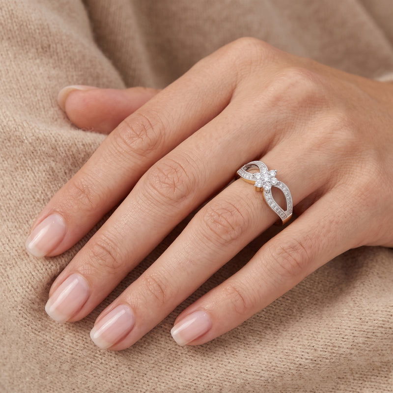Regal Loop Cluster Lab Grown Diamond Ring
