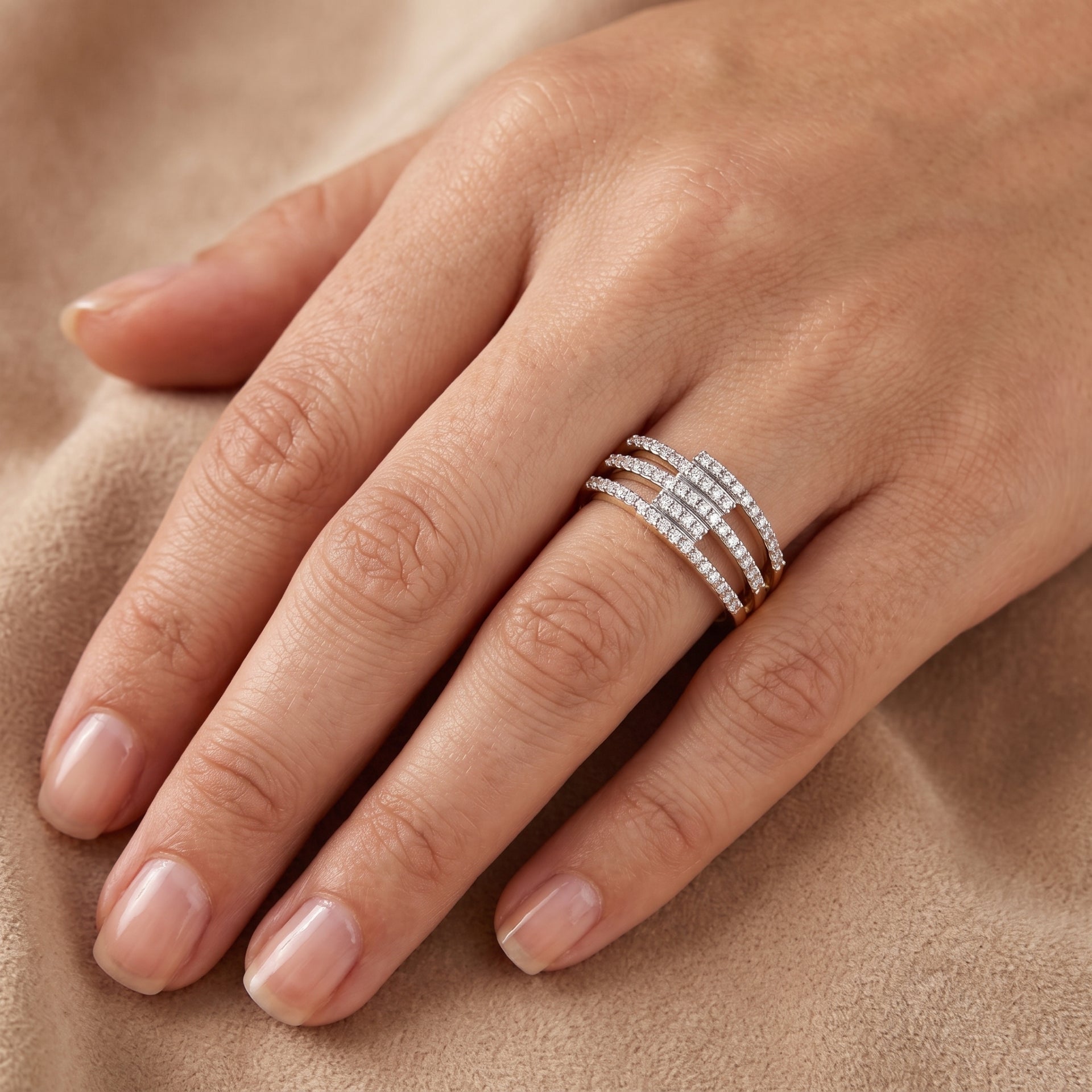 Fivefold Radiance Lab Grown Diamond Ring
