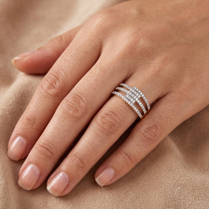 Fivefold Radiance Lab Grown Diamond Ring