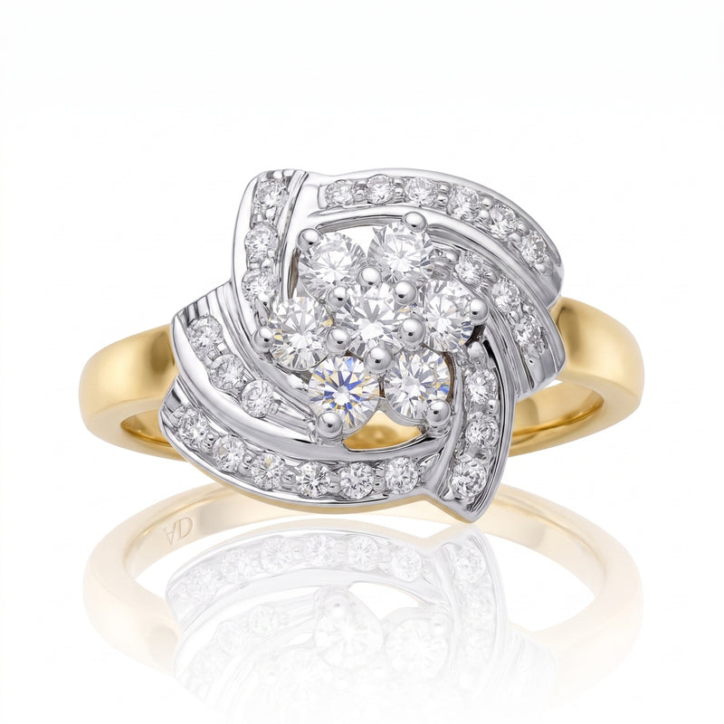 Spiral Glimmer Lab Grown Diamond Ring