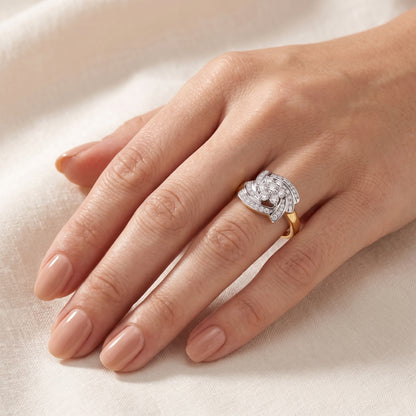 Spiral Glimmer Lab Grown Diamond Ring