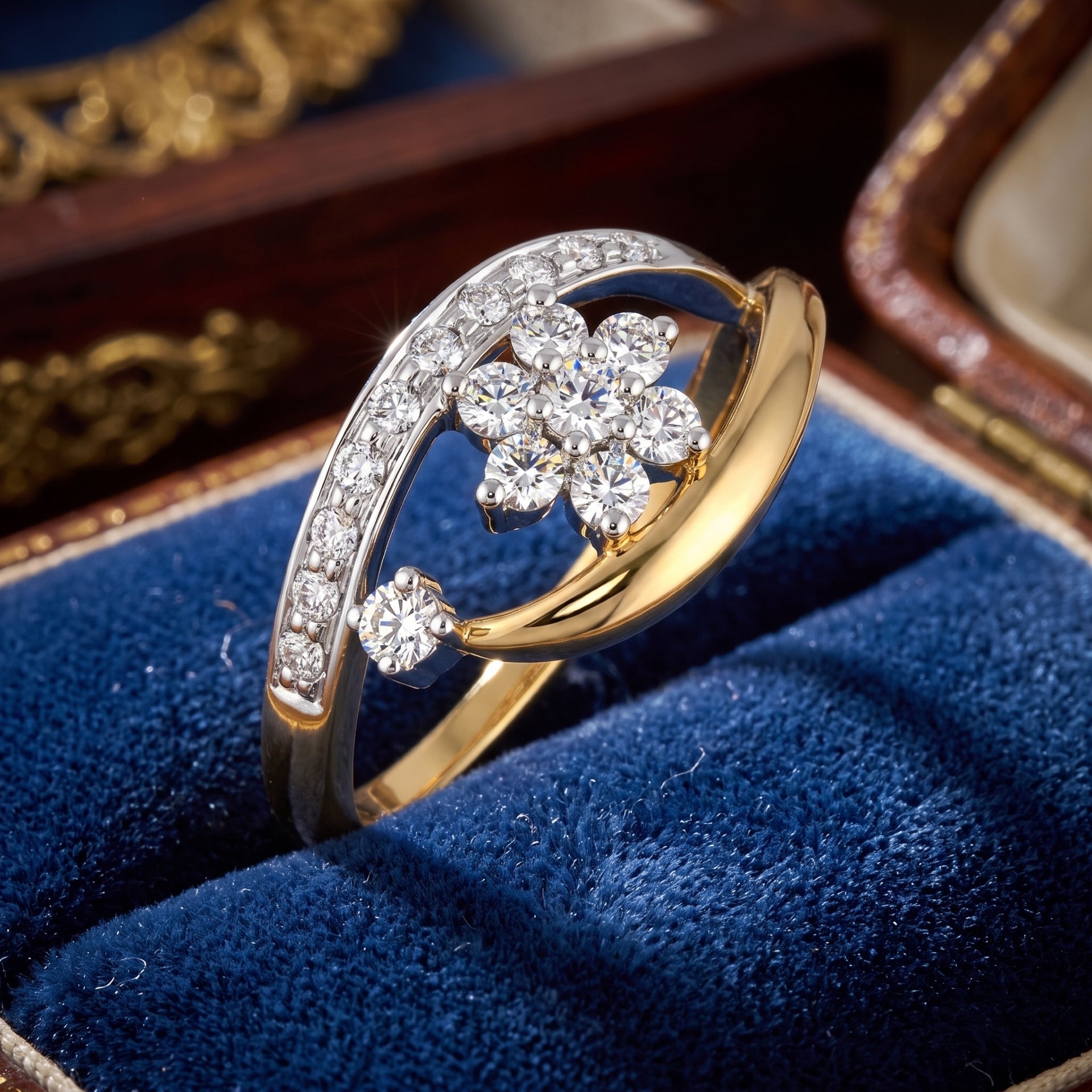 Petal Orbit Lab Grown Diamond Ring