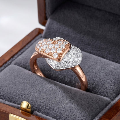 Twin Affinity Heart Lab Grown Diamond Ring