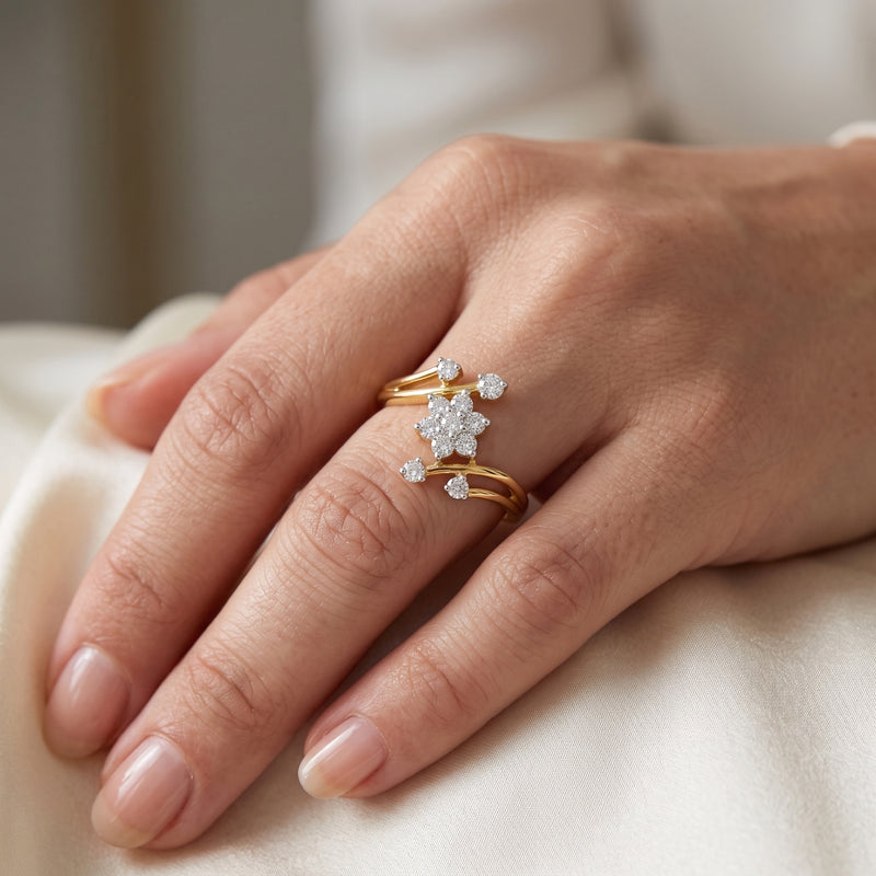 Spring Astra Cluster Lab Grown Diamond Ring